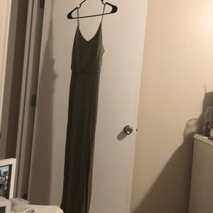 Long green tank top dress